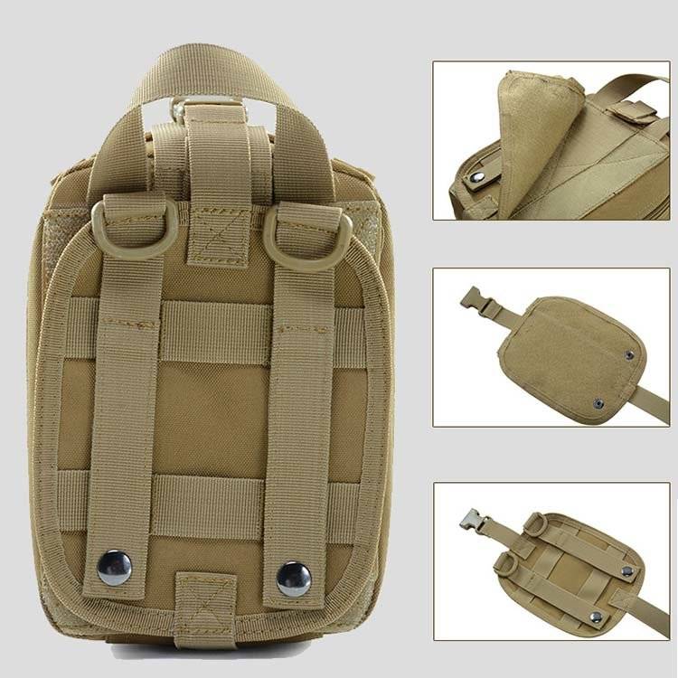 First Aid Kit taktische Tasche, EMT Erste Hilfe Notfalltasche Khaki (34-teilig)