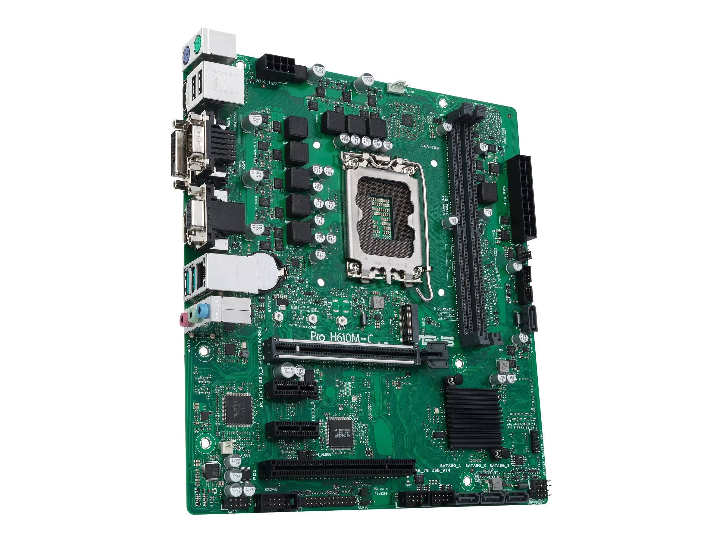 ASUS Pro H610M-C-CSM - Motherboard - micro ATX - LGA1700-Sockel - H610 Chipsatz - USB 3.2 Gen 1, USB 3.2 Gen 2 - Gigabit
