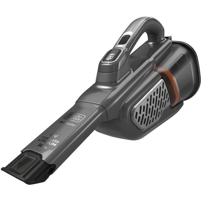 Black & Decker BHHV520JF, Trocken, Multizyklonisch, Teppich, Harter Boden, Polsterung, Beutellos, 0,7 l, Schwarz, Silber