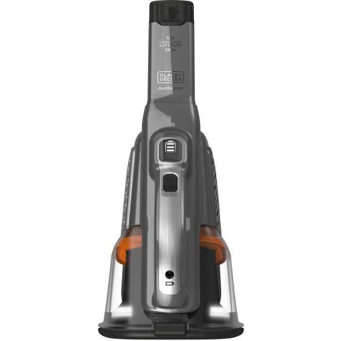 Black & Decker BHHV520JF, Trocken, Multizyklonisch, Teppich, Harter Boden, Polsterung, Beutellos, 0,7 l, Schwarz, Silber