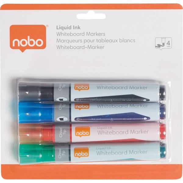 Boardmarker Liquid Ink Keilspitze VE=4 Stück sortiert