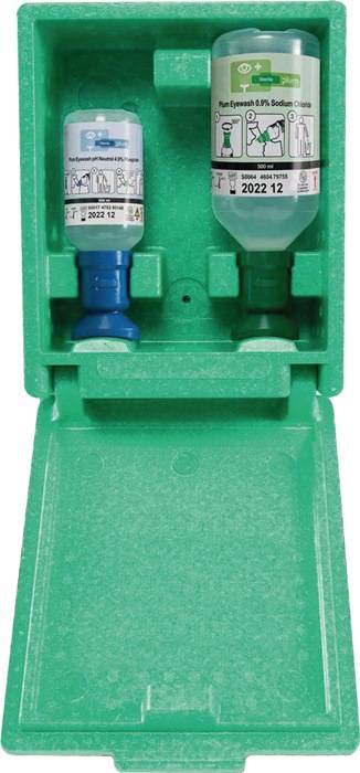 Augennotfallstation 1x200 ml pH Neutral,1x0,5l Augenspül. PLUM