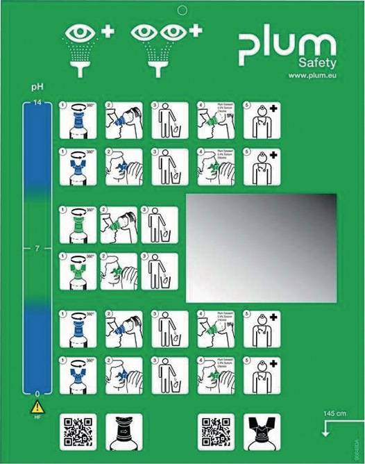 Augennotfallstation 1x200 ml pH Neutral,1x0,5l Augenspül. PLUM