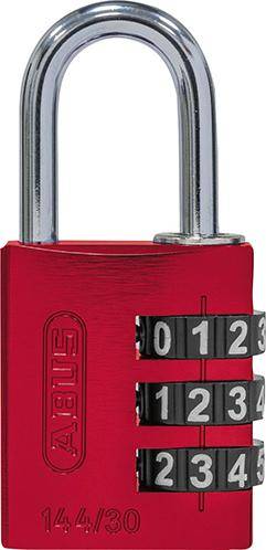 Zahlen-Hangschloss 144/30 rot Lock-Tag