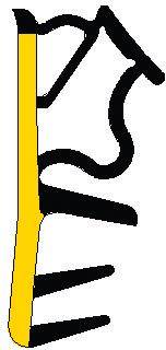 Flügelfalzdichtung L6050Schwarz