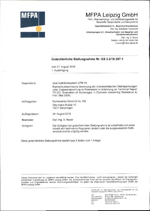 Upat Injektionsmörtel UPM 44-150 CX