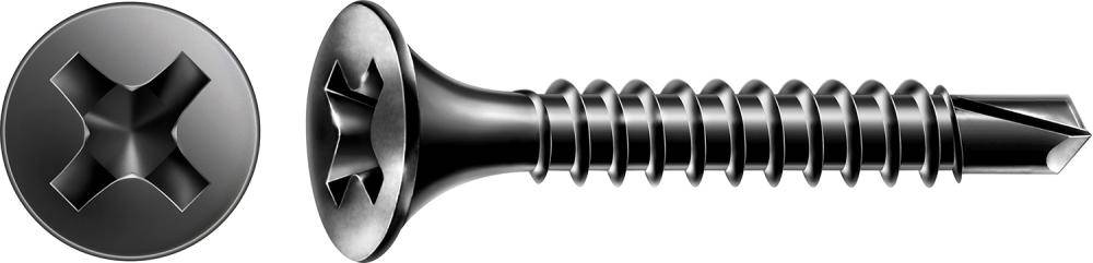 Gix-D Trompetenkopf H2 Bohrspitze Phosphatiert 500St 3,5x45