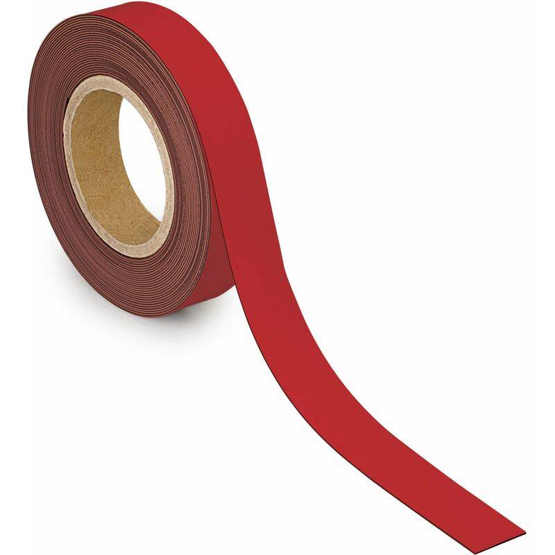 MAUL Magnetband, 30 mm x 10 m, Dicke: 1 mm, rot