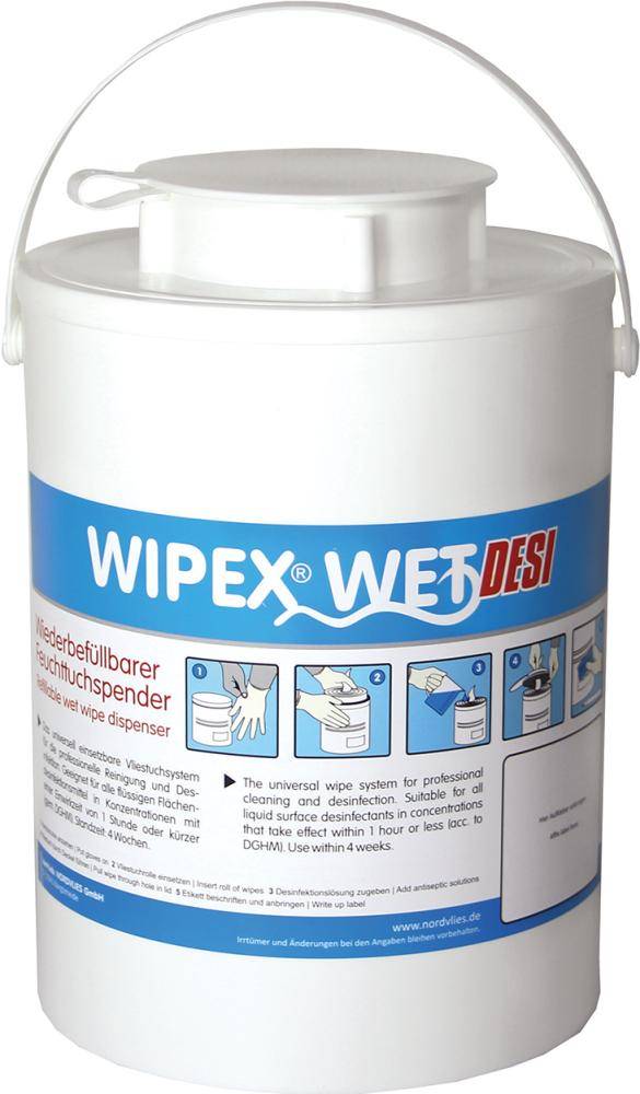 WIPEX-WET Feuchttuch- spender, weiß Kunststoff