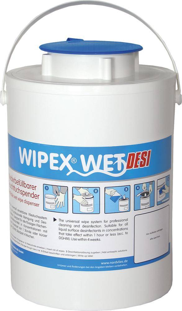 WIPEX-WET Feuchttuch- spender, blau Kunststoff
