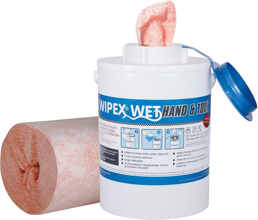 WIPEX-WET Hand + Tool 2 Rollen + 2 Flaschen Starterpack