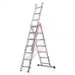 Hymer Mehrzweckleiter mit massiven Stahlbeschlägen 3x7 Sprossen Hymer Mehrzweckleiter mit massiven Stahlbeschlägen 3x7 Sprossen