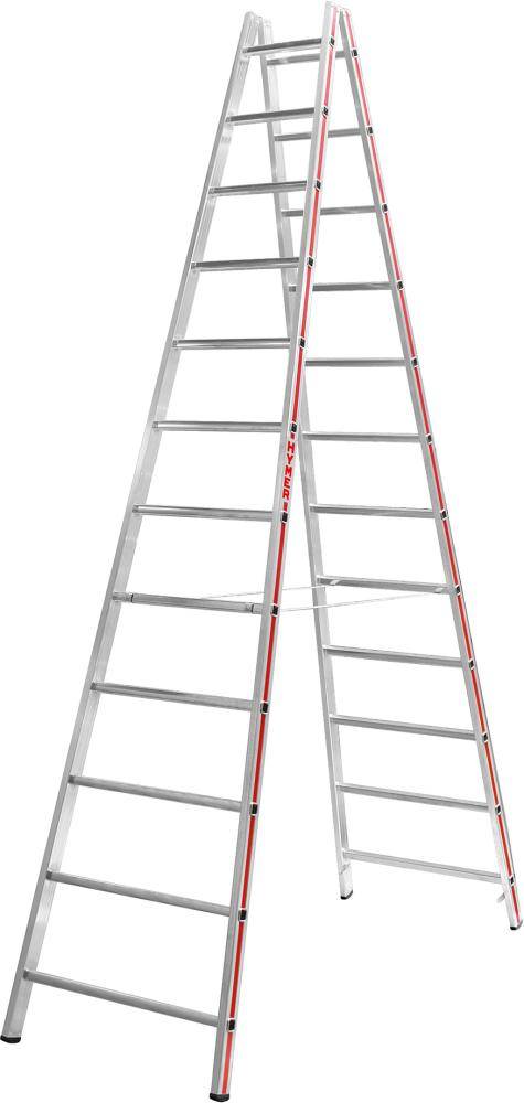 Sprossenstehleiter beids.2x12 Sprossen AH 4,10m