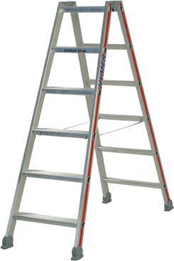 Stufenstehleiter beids 2x3 Stufen AH 1,69m