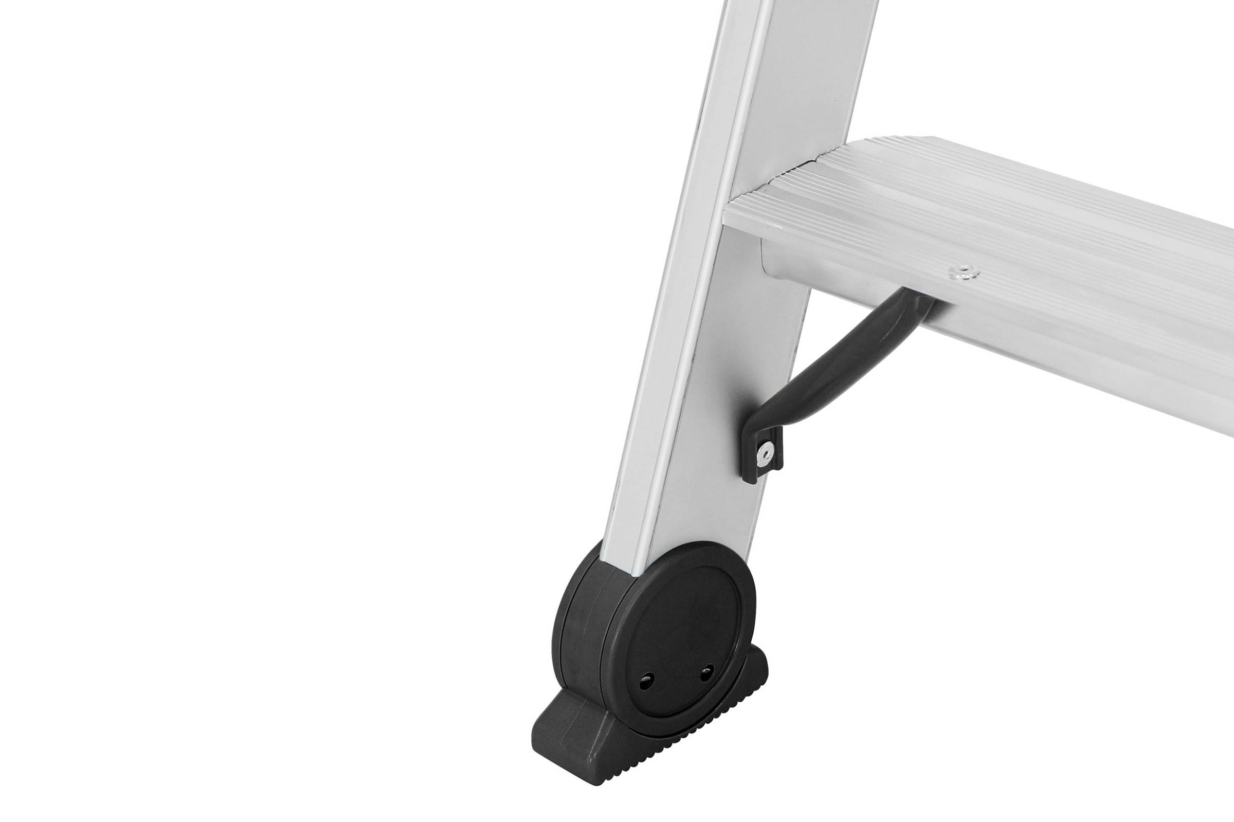 Hymer Stufenstehleiter eloxiert 2x4 Stufen