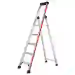 Hymer Stufenstehleiter eloxiert mit Plattform 5 Stufen Hymer Stufenstehleiter eloxiert mit Plattform 5 Stufen