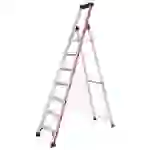 Hymer Stufenstehleiter eloxiert mit Plattform 7 Stufen Hymer Stufenstehleiter eloxiert mit Plattform 7 Stufen