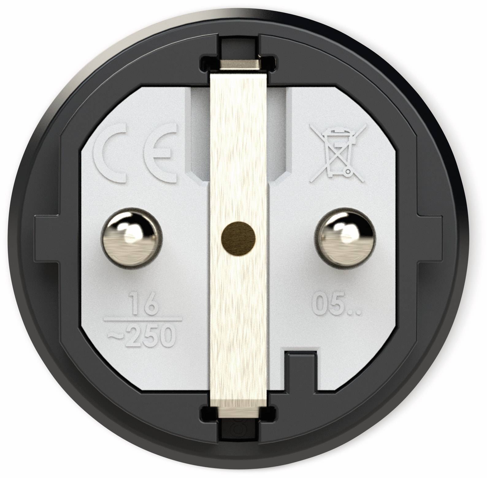 PCE 0511-sr Schutzkontaktstecker Gummi, Thermoplast 250V Schwarz, Rot IP54