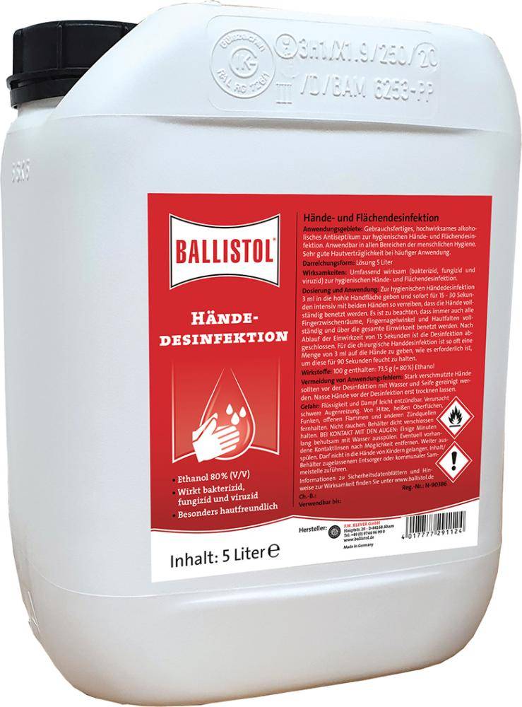 Ballistol Händedesinfekt.5 Liter