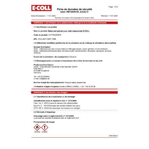 E-COLL Spezialentferner für Sekundenkleber 20ml