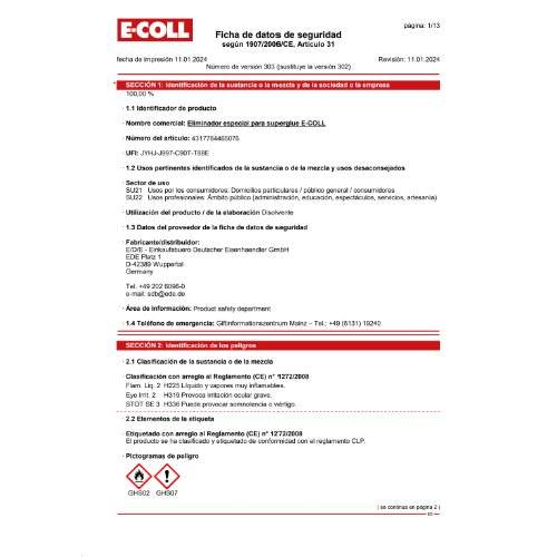 E-COLL Spezialentferner für Sekundenkleber 20ml