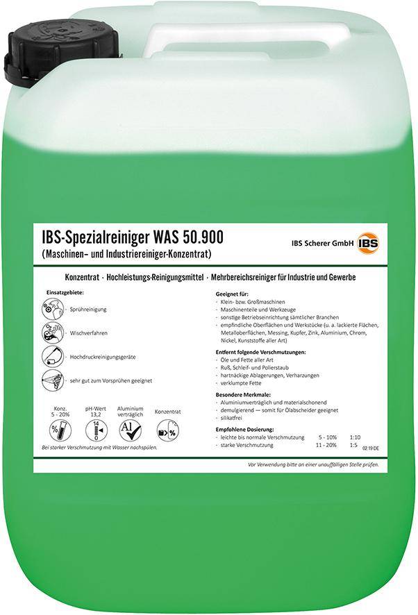 IBS-Spezialreiniger WAS 50.900 20L (Maschinen- u. Industrie reiniger-Konzentrat)