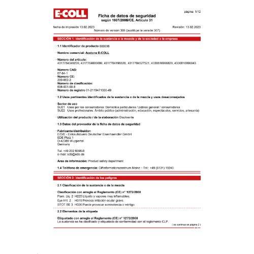 E-COLL Aceton 20L Kanister