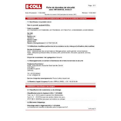 E-COLL Aceton 20L Kanister