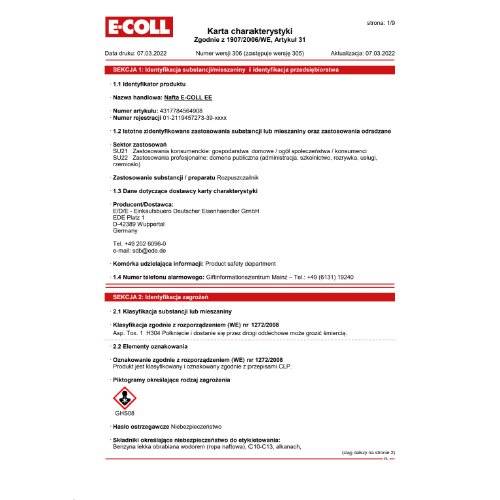 Petroleum/Reinigungsm. 1L Dose E-COLL EE