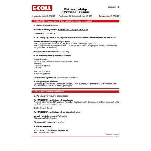 EU Mehrzweckfett I 400g Kartusche hell bleifrei E-COLL EE