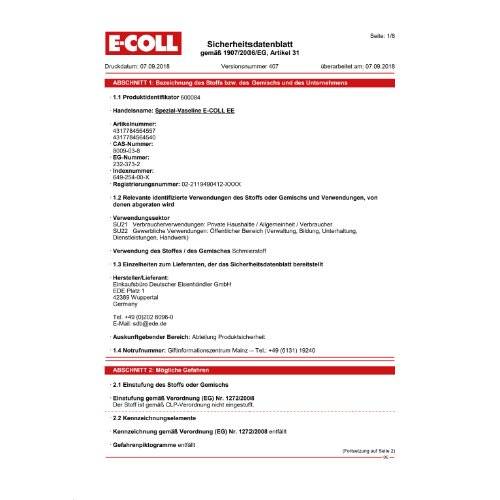 Spezial-Vaseline 80ml Tube, weiß E-COLL EE