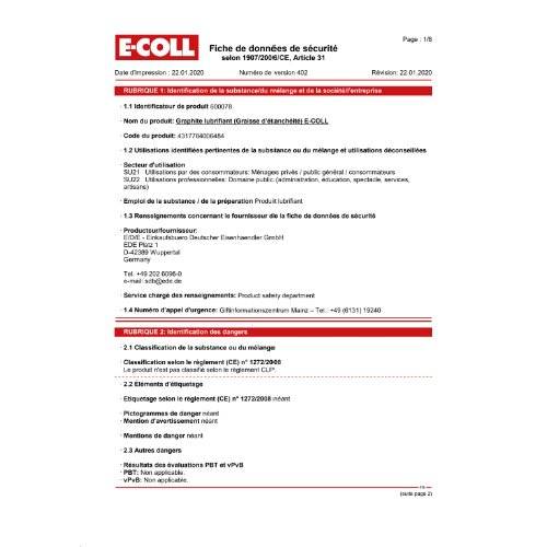 E-COLL Schmiergrafit 750ml Dose