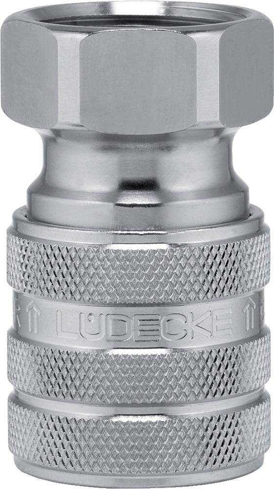 WaterProfi Kupplung Serie WS, DN9, m.Ventil, IG G3/4", LÜDECKE