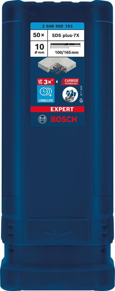 Hammerbohrer SDS-plus 7x 10x100x165mm 50St EXPERT Bosch