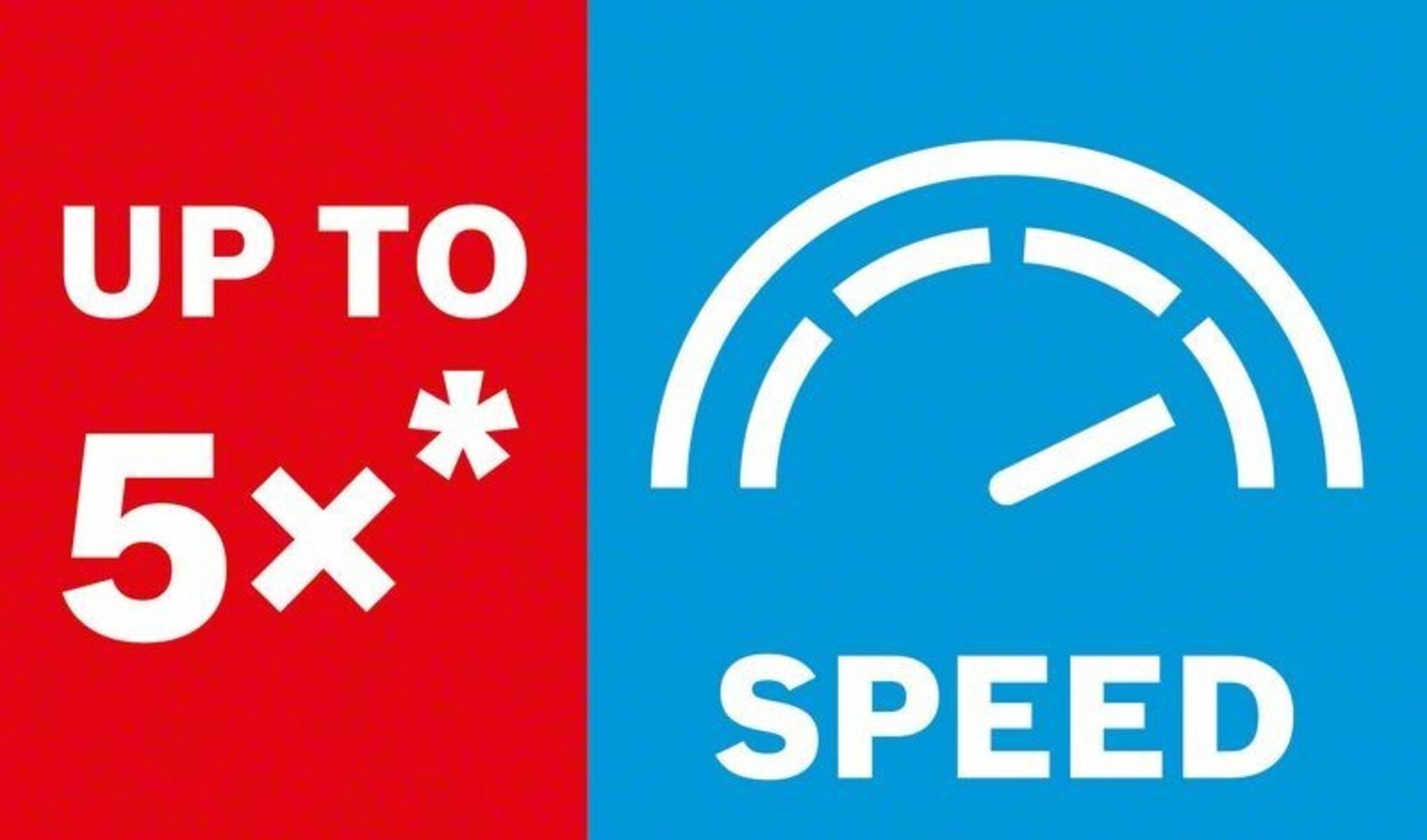 ZU BESCHLEUNIGEN' mit einer Pfeilgrafik. Links ein roter Hintergrund mit 'ZU'. Rechts ein blauer Hintergrund mit einem Tachometersymbol und 'BESCHLEUNIGEN'.