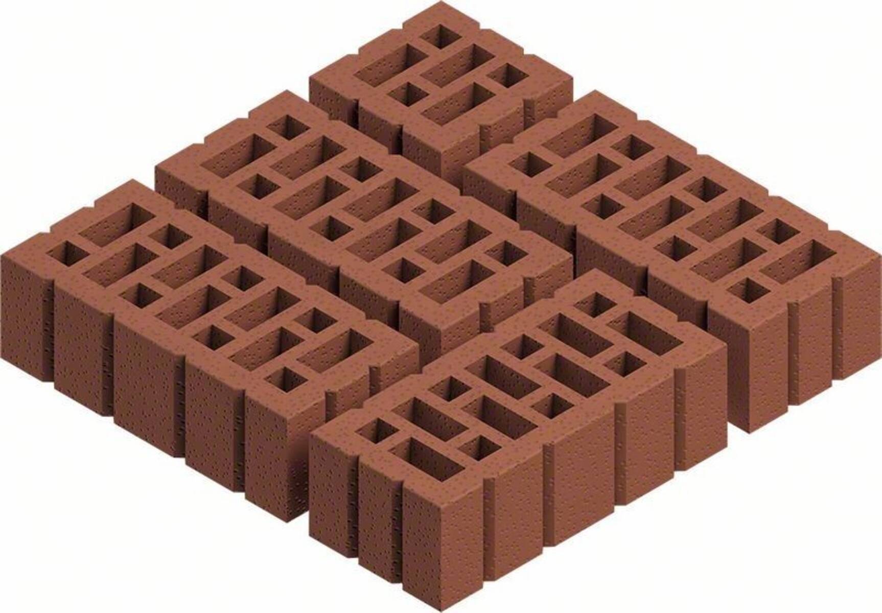 Eine von MC Escher inspirierte Ziegelstruktur erzeugt eine optische Täuschung eines endlosen, verschachtelten Gefüges mit sich wiederholenden geometrischen Formen.