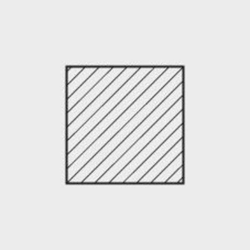 Ein Quadrat mit diagonalem Linienmuster füllt den Raum und deutet auf Textur oder Schattierung hin.