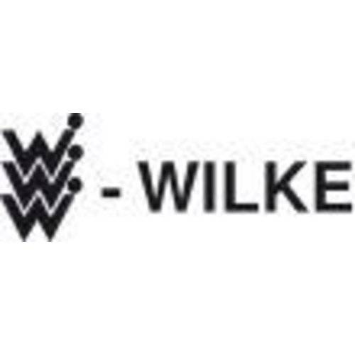 „W-WILKE"-Logo mit drei stilisierten „W""-Buchstaben übereinander mit Punkten oben links, neben dem Text „- WILKE"" in Fettdruck.