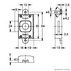 Junie ASS Riegelschloss 1781 16 mm o. Einsatz
