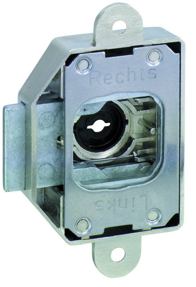 Ein Metallwandhaken mit zwei Zinken und roten Endkappen, gekennzeichnet mit den Abmessungen A, B und C für Höhe, Länge bzw. Breite.