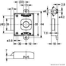 Junie ASS Fallenschloss 1882 30 mm o. Einsatz als Riegelschloss