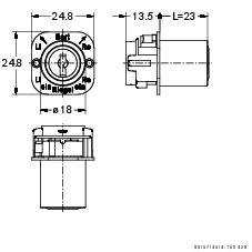 Junie ASS Zylindereinsatz 7552 Mess.vern Ø 18 mm