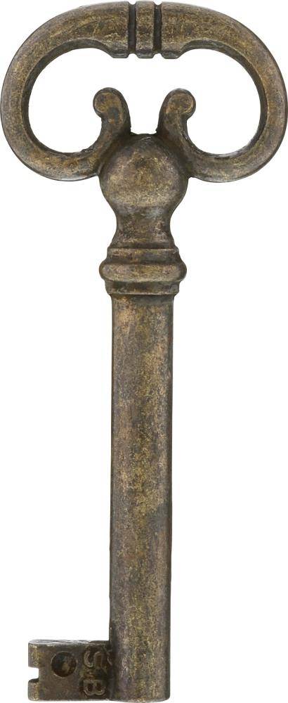 339.brün.Möbelschlüssel IC 8x6 40 mm, brüniert