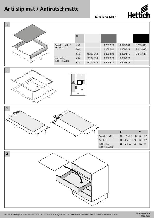 Antirutschmatte, Nennlänge 450 mm x 5000, anthrazit