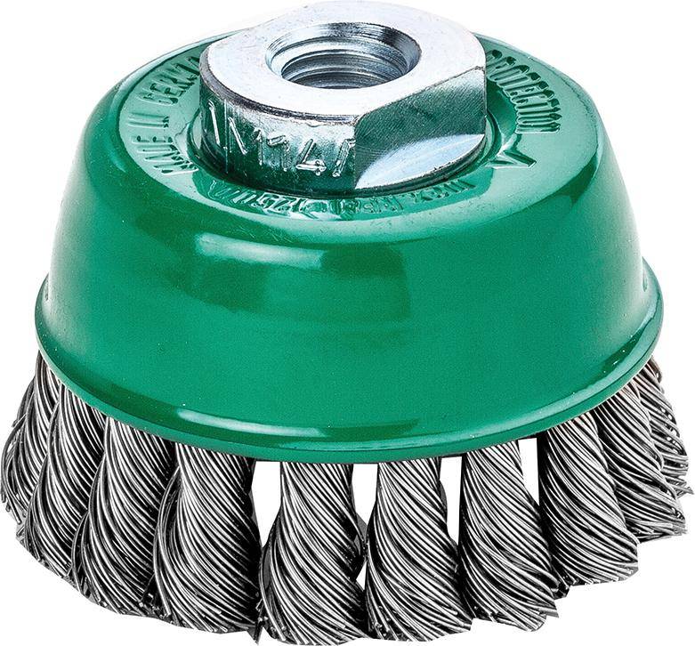 Topfbürste V4A M14 gezopft 65x0,5mm Lessmann