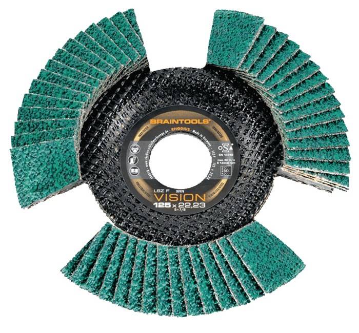 Fächerscheibe LSZ F VISION D.115mm K.40 kon.INOX ZK RHODIUS