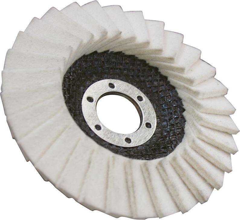 Filz Polier-Fächerscheibeschräg 125 mm