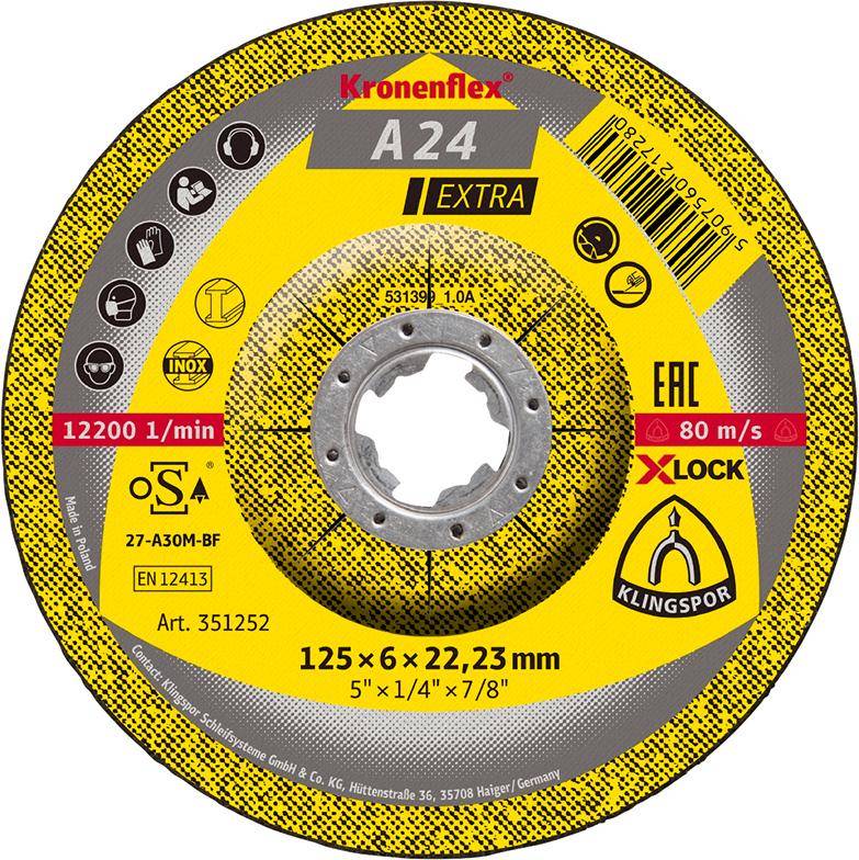 Schruppsch. A24EX X-LOCK 125x6mm gekr. Klingspor