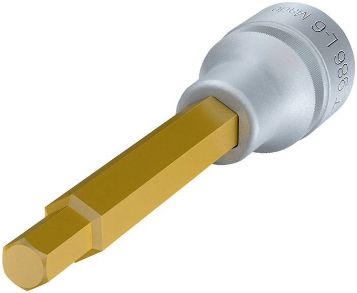 Steckschlüsseleinsatz 986L-6 1/2 Zoll Innen-6-kant SW 6mm L.100mm HAZET