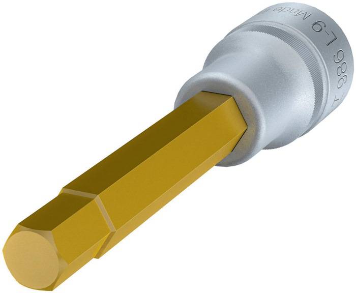 Steckschlüsseleinsatz 986L-9 1/2 Zoll Innen-6-kant SW 9mm L.100mm HAZET